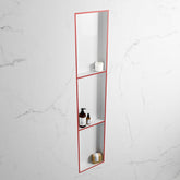 MONDIAZ EASY Nis 149,5x29,5cm in solid surface kleur Fire | Talc. 3 vakken  geschikt voor in- of opbouw